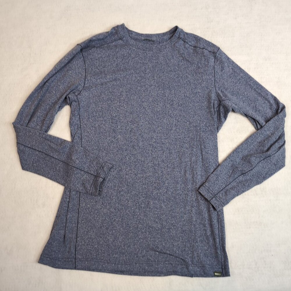 REI Co-Op Men's Long Sleeve Performance Shirt Size M Blue Heather Lightweight &